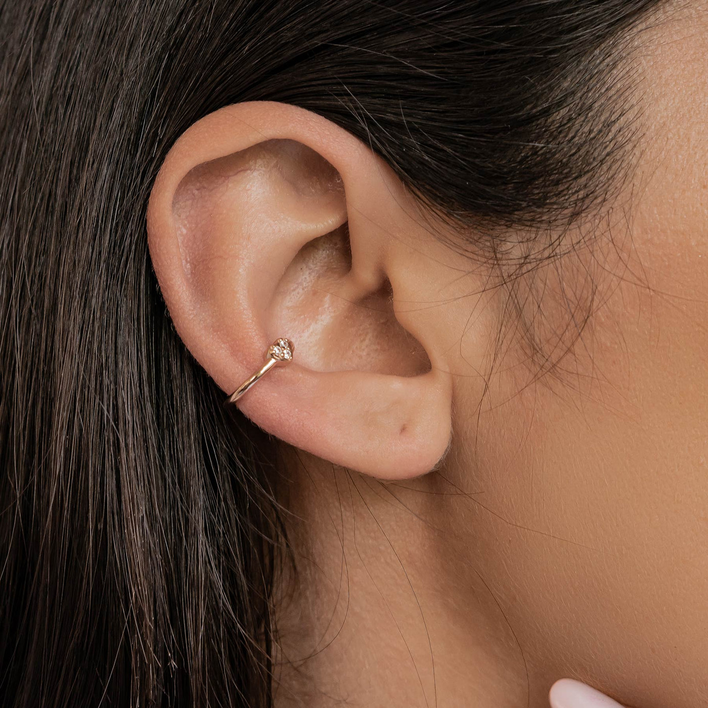 Ear Cuff Cœur Sterling Argent