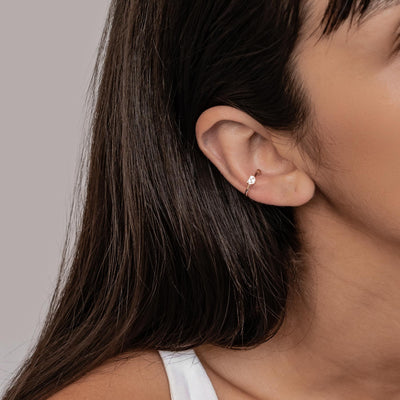Ear Cuff Cœur Sterling Argent