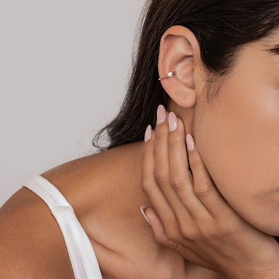 Ear Cuff Cœur Sterling Argent
