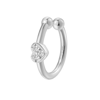 Ear Cuff Cœur Sterling Argent
