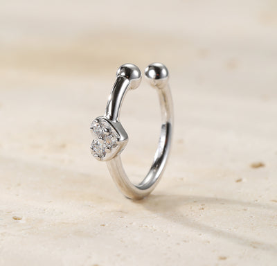 Ear Cuff Cœur Sterling Argent