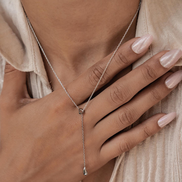 Collier Multi Rangs Cœur avec Pendentif Goutte Waterproof