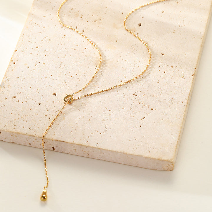 Collier Multi Rangs Cœur avec Pendentif Goutte Waterproof