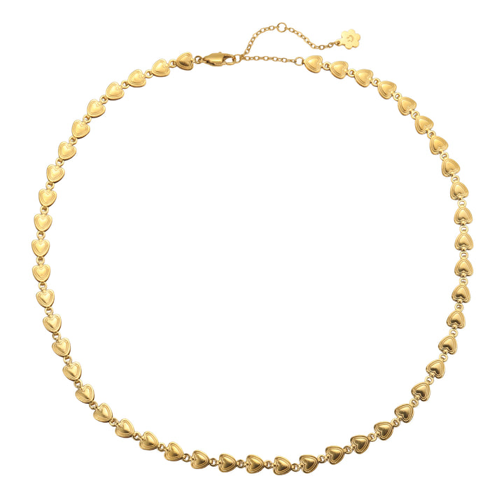 Herzglieder Choker Halskette aus Edelstahl – Wasserfest 