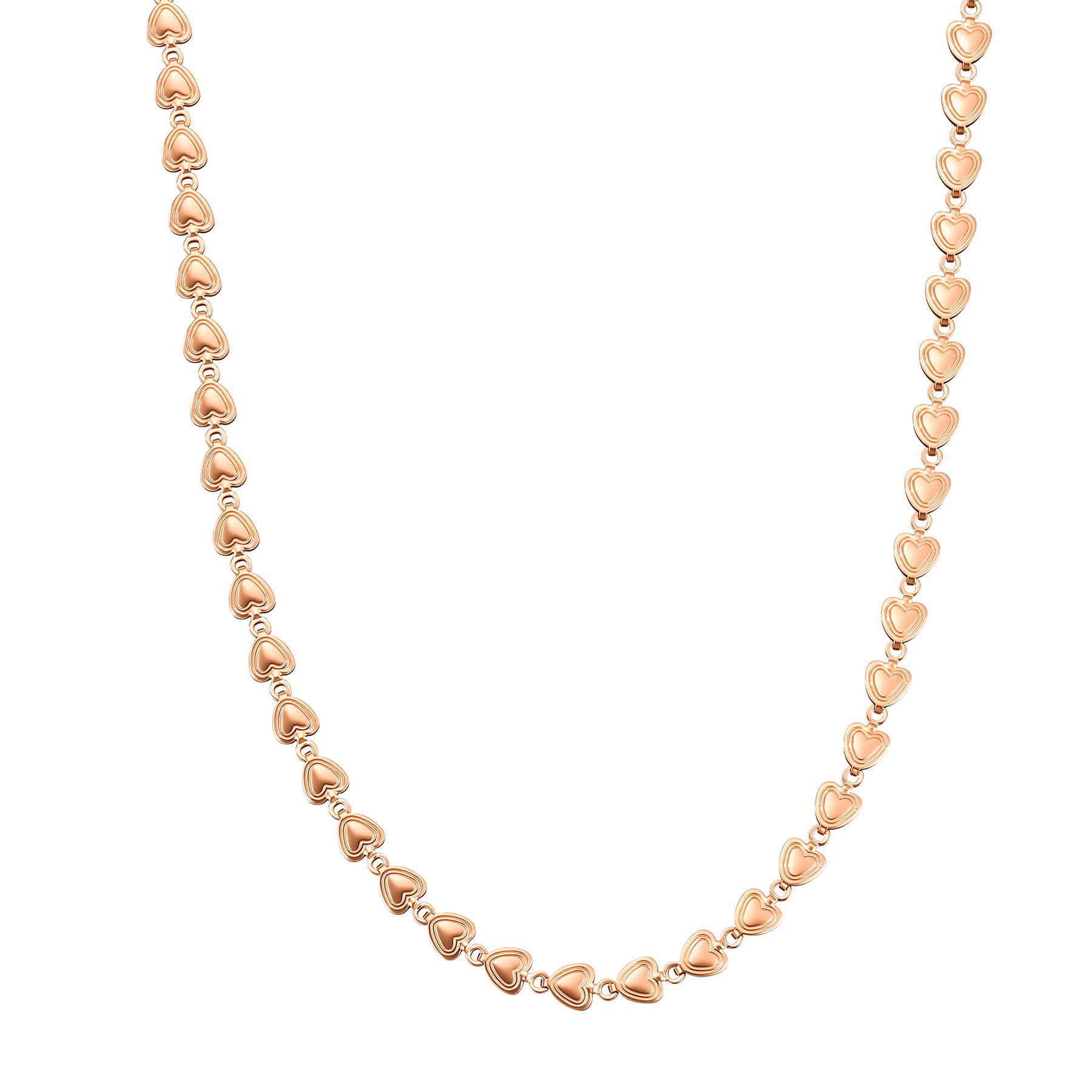 Herzglieder Choker Halskette aus Edelstahl – Wasserfest 