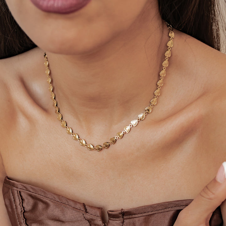 Heart Link Necklace Waterproof