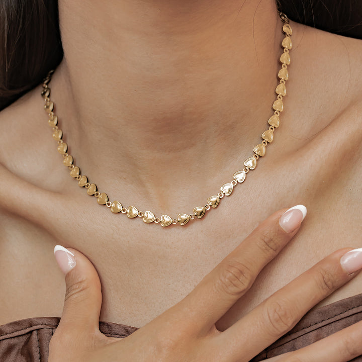 Heart Link Necklace Waterproof