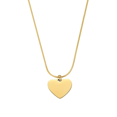 Collier Pendentif Coeur Chaïne Serpent Waterproof