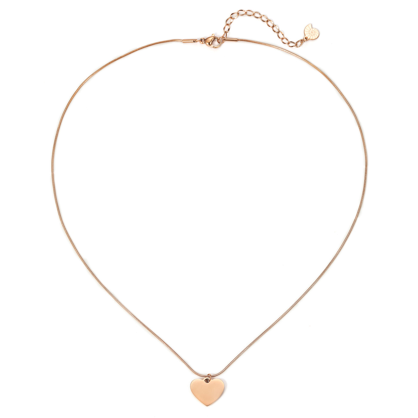 Collier Pendentif Coeur Chaïne Serpent Waterproof