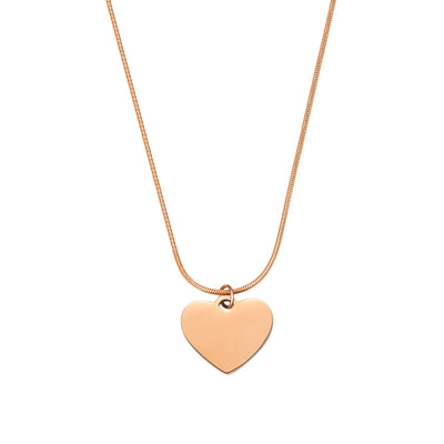 Collier Pendentif Coeur Chaïne Serpent Waterproof