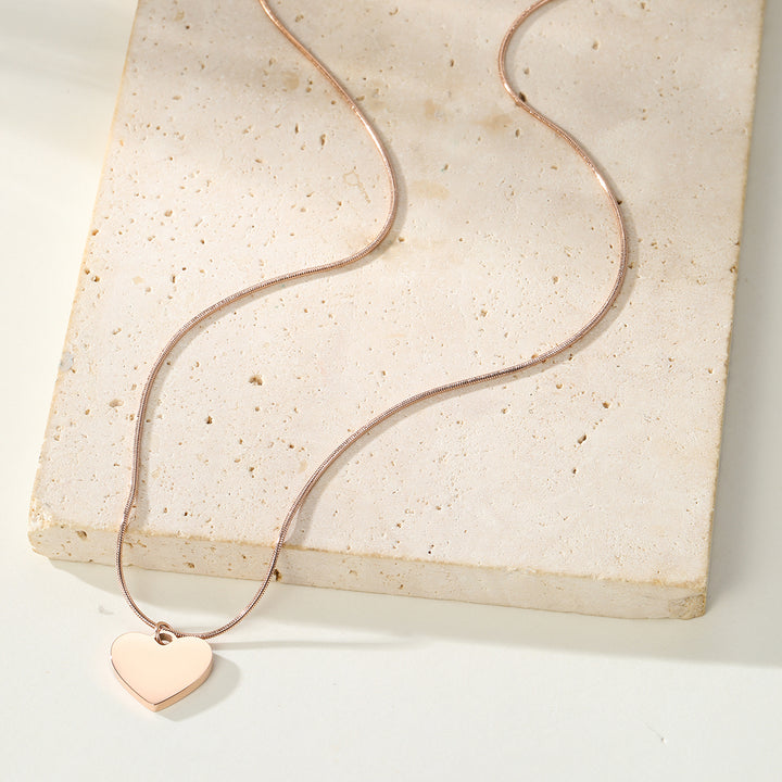 Collier Pendentif Cœur Chaïne Serpent Waterproof