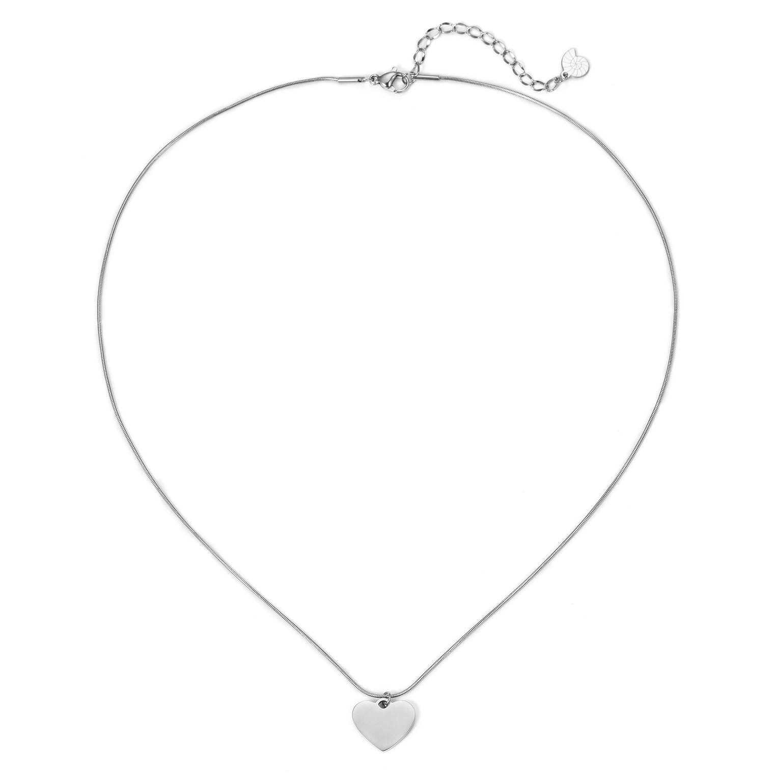 Collar Colgante Corazón Cadena Serpiente Waterproof