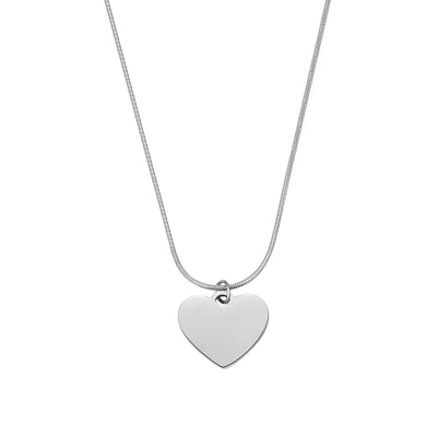 Collier Pendentif Coeur Chaïne Serpent Waterproof