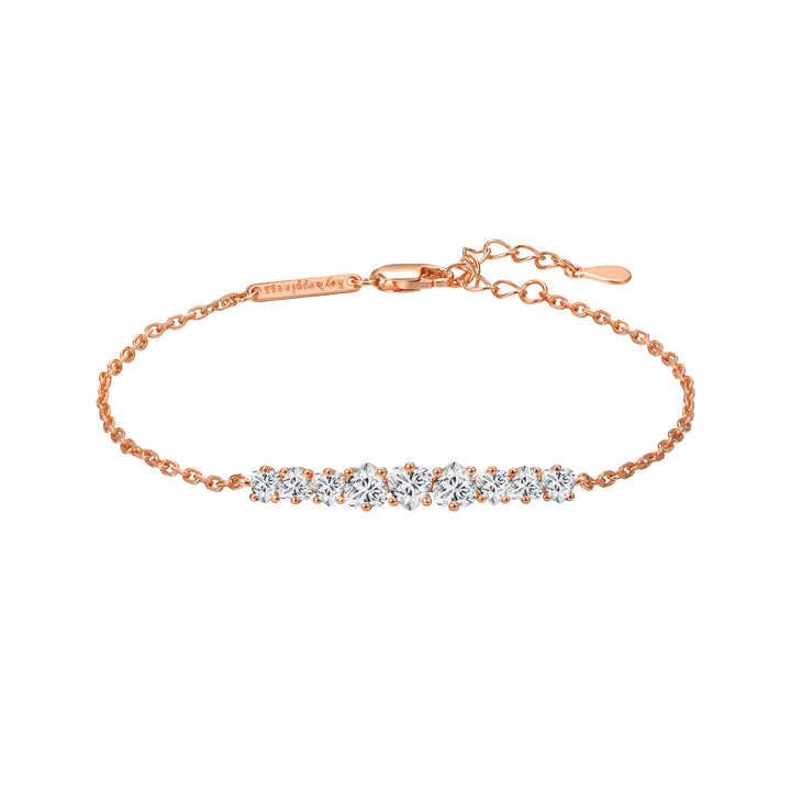 Heart Tennis Bracelet Sterling Silver