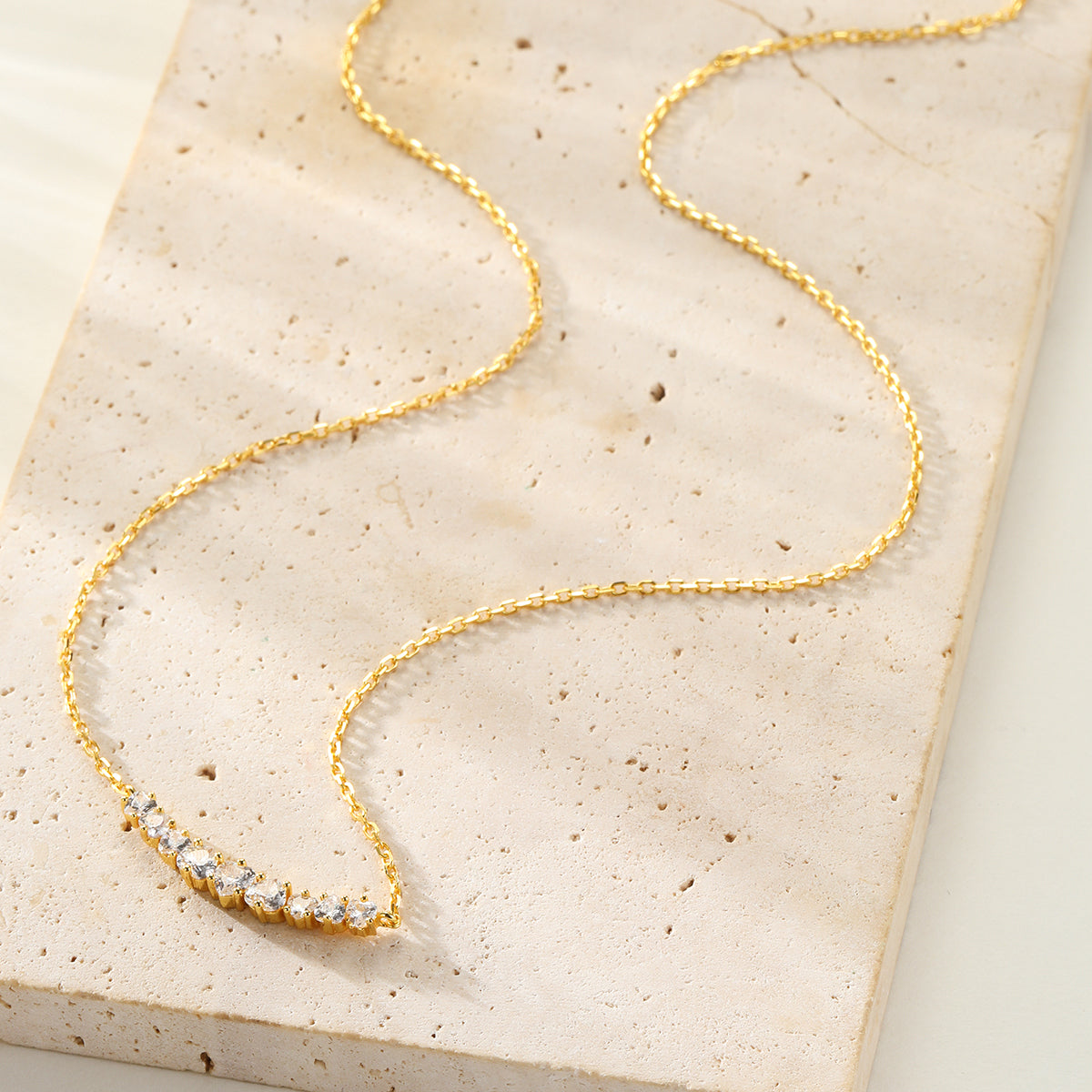 Herz Tennis Halskette aus Sterlingsilber