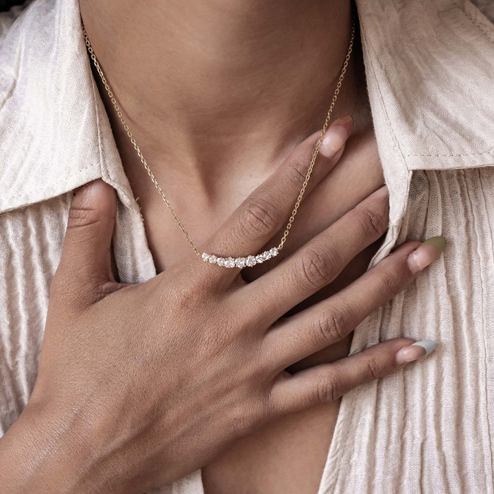 Collar Tennis Corazón Plata de Ley
