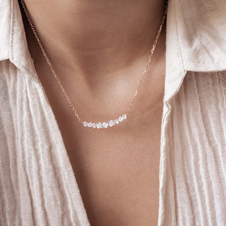 Collar Tennis Corazón Plata de Ley