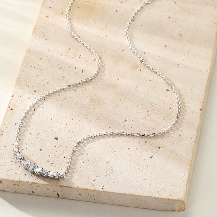 Collar Tennis Corazón Plata de Ley