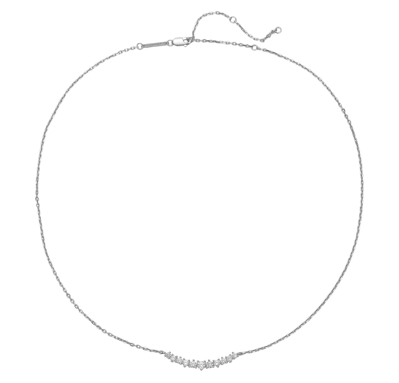 Herz Tennis Halskette aus Sterlingsilber