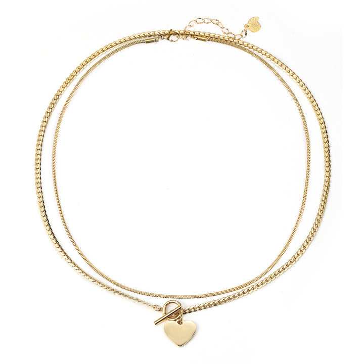 Set Collares Corazón y Cadena Serpiente Waterproof