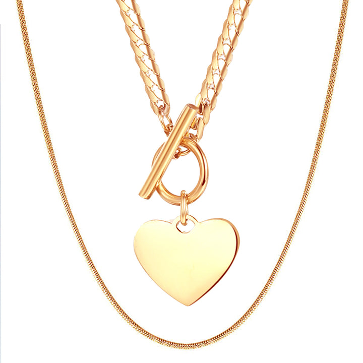 Set Collares Corazón y Cadena Serpiente Waterproof