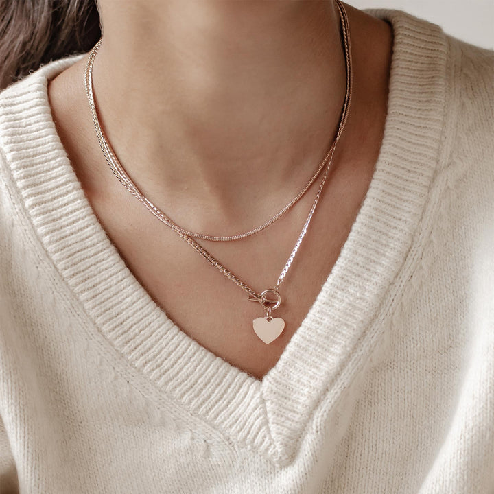 Set Collares Corazón y Cadena Serpiente Waterproof