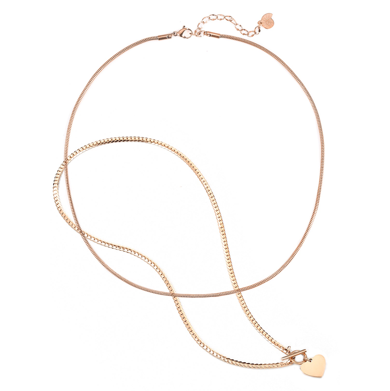 Set Collares Corazón y Cadena Serpiente Waterproof