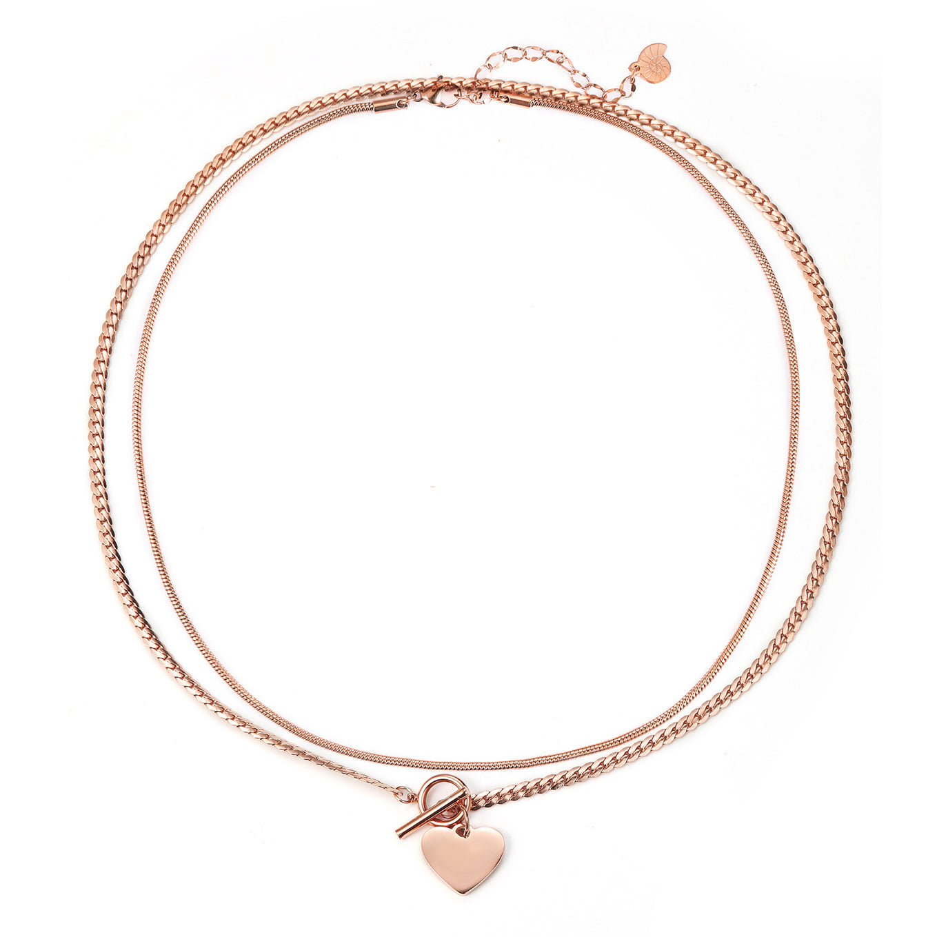 Set Collares Corazón y Cadena Serpiente Waterproof