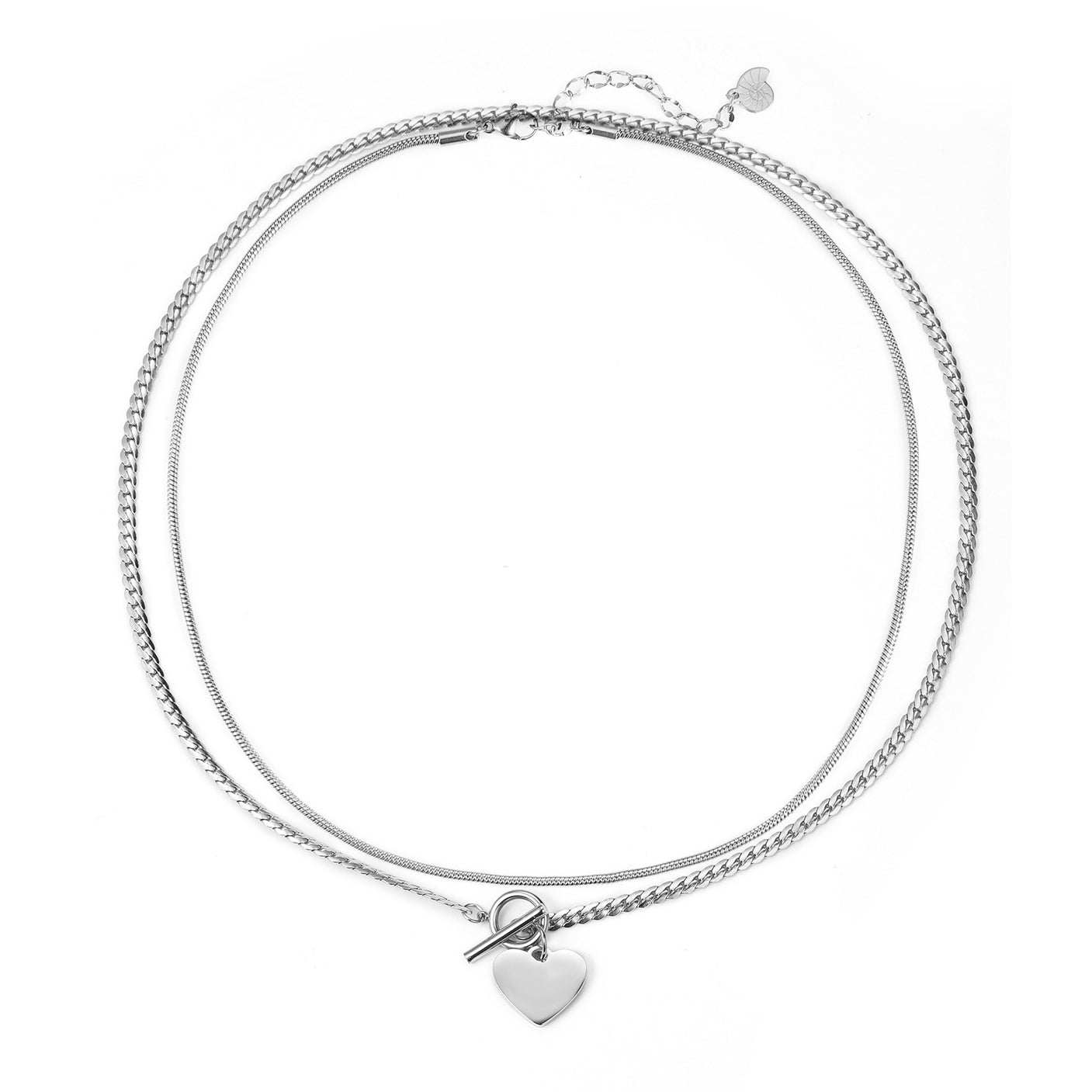 Set Collares Corazón y Cadena Serpiente Waterproof