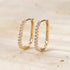Pendientes Huggie Oval Iluminados Oro Macizo 14K 