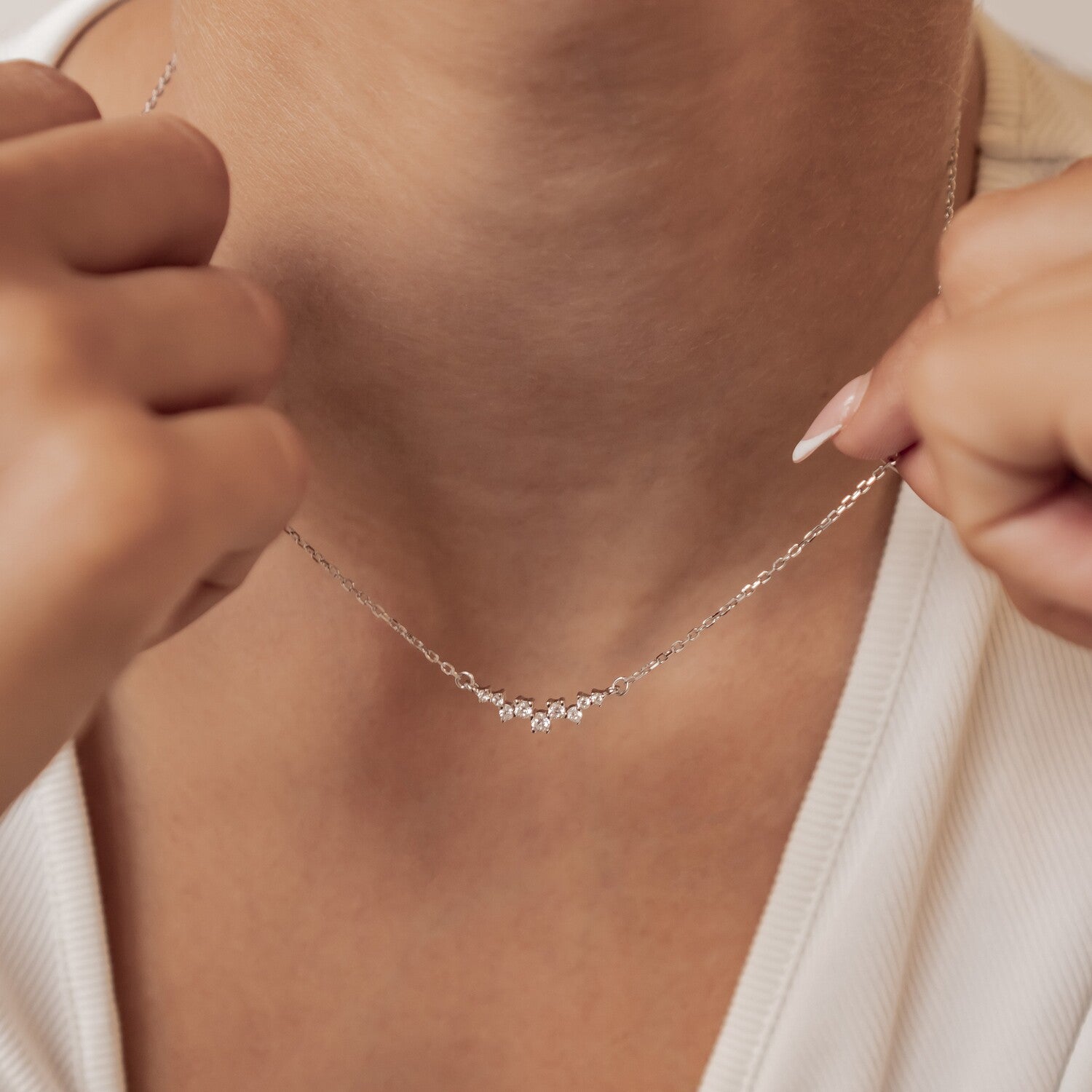 Collar Brillo Infinito Plata de Ley