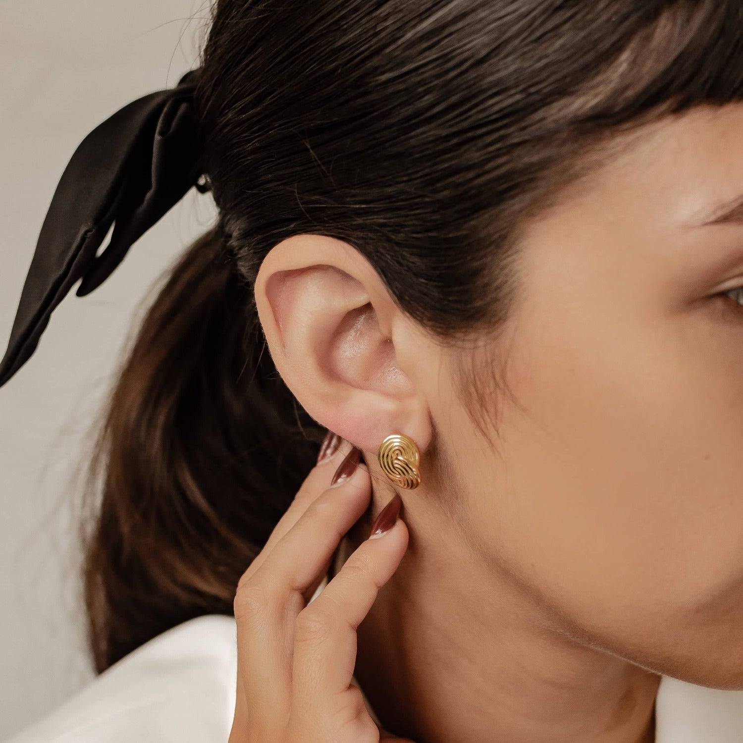 Ineinandergreifende Kreise Übergroße Kreise Ohrstecker Wasserfest