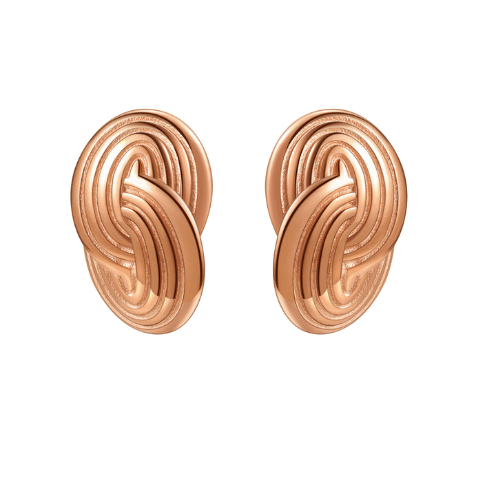 Pendientes Botón Oversized Círculos Entrelazados Waterproof