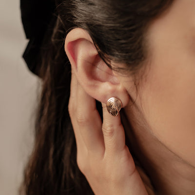 Pendientes Botón Oversized Círculos Entrelazados Waterproof