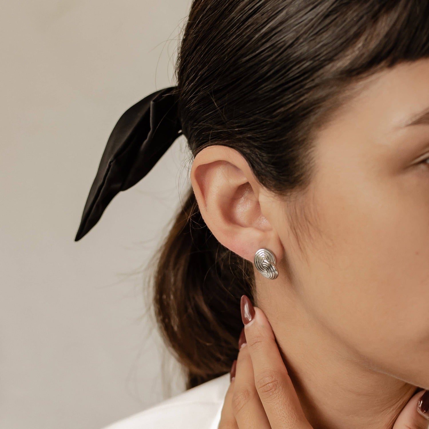 Ineinandergreifende Kreise Übergroße Kreise Ohrstecker Wasserfest