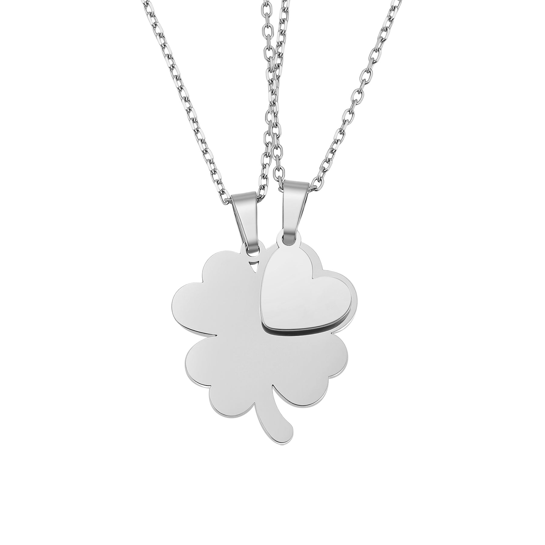 Set Colliers Trèfle & Cœur – Waterproof