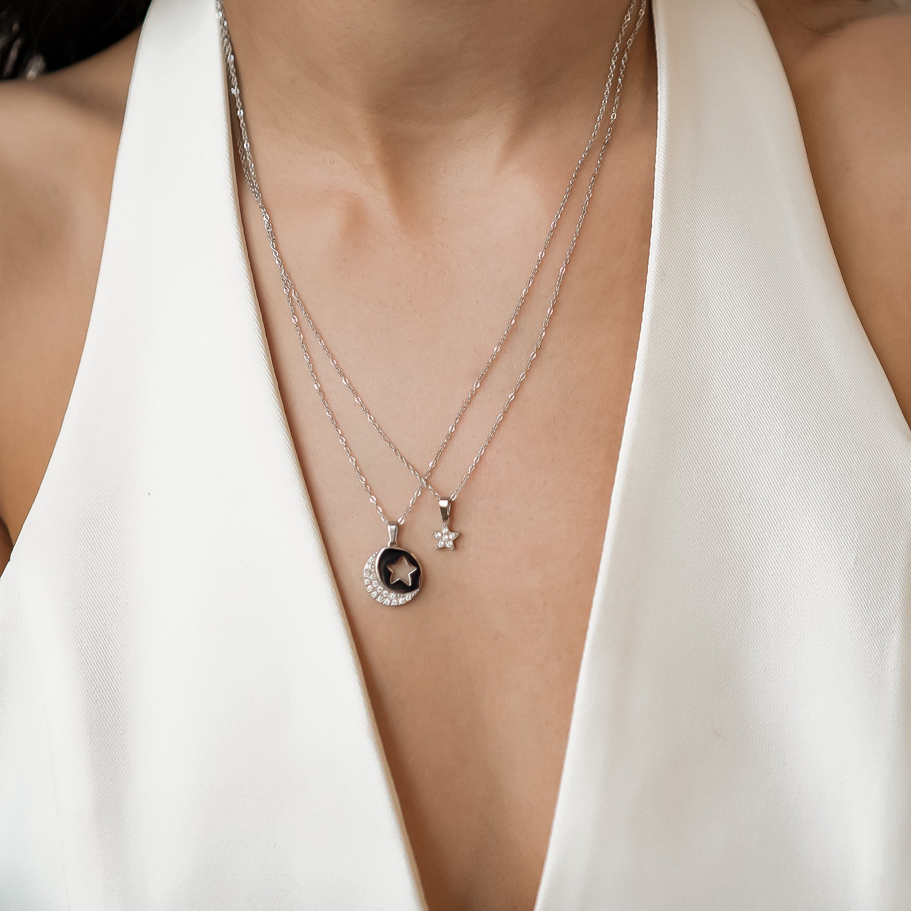 Set Colliers Étoile & Lune – Waterproof