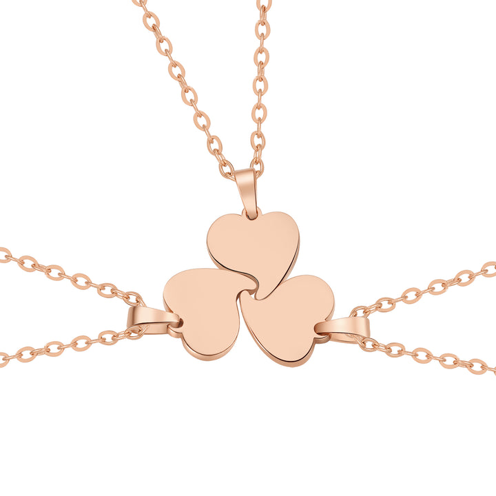 Set Collares Corazones Entrelazados Waterproof