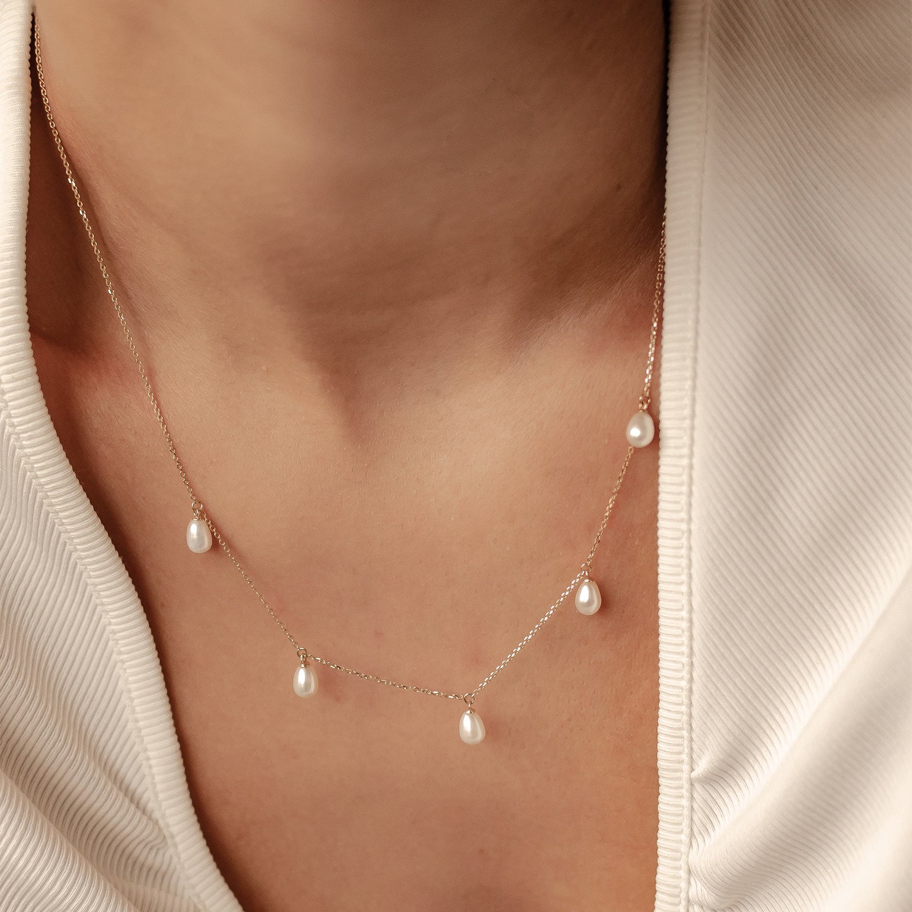 Collier Pendentif Perle Irremplaçable Or Massif 14 CT