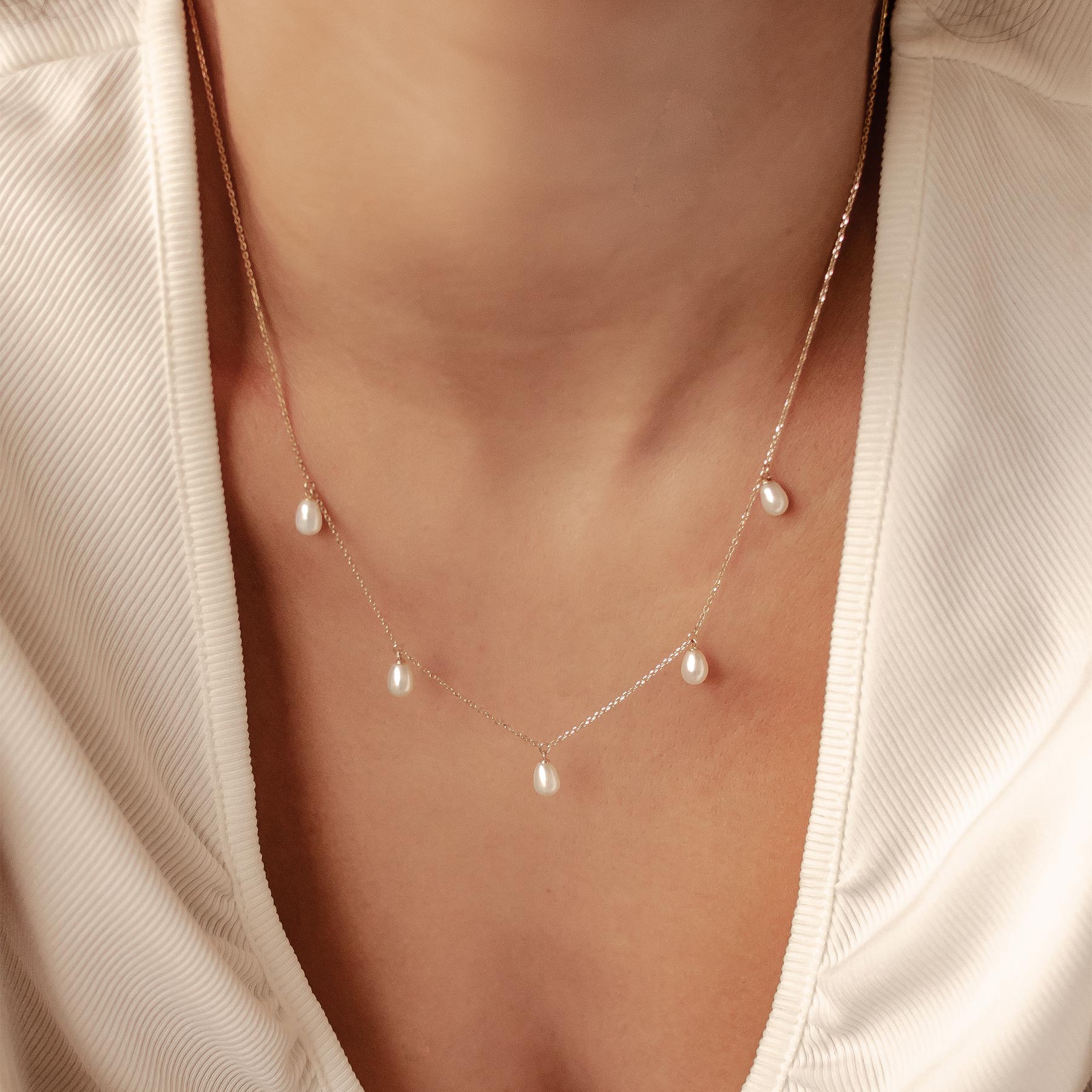 Collier Pendentif Perle Irremplaçable Or Massif 14 CT