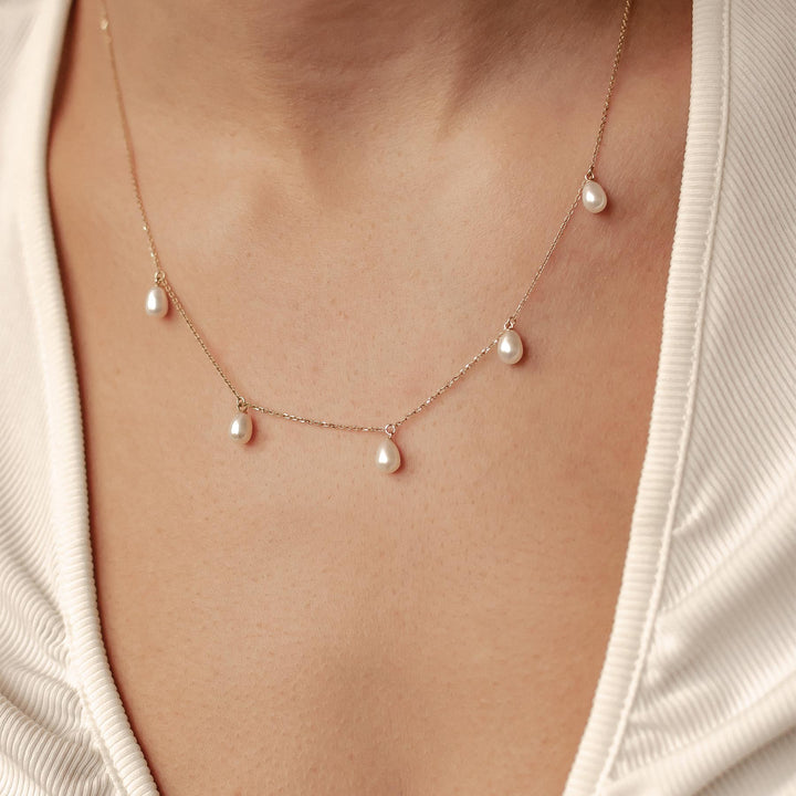 Unersetzliche Perle Kette aus 585 Gold