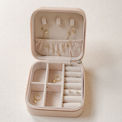 Herz Schmuckset Goldplattiertes Sterlingsilber mit Etui