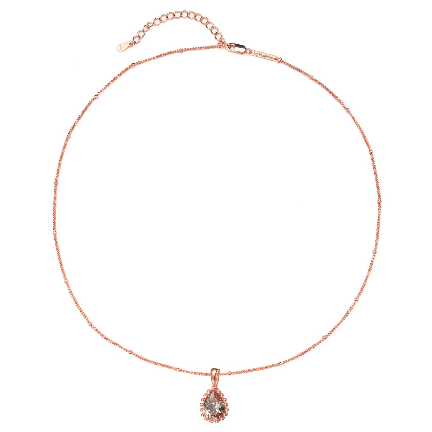 Collar Birthstone Enero Granate Plata de Ley 925 