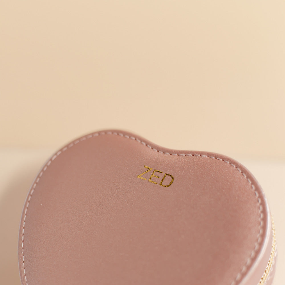 Joyero Organizador Corazón en Rosa