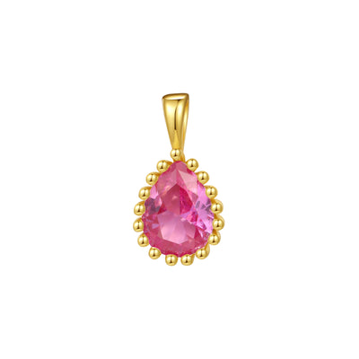 Collar Birthstone Julio Rubí Plata de Ley 925