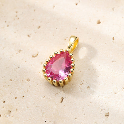 Collar Birthstone Julio Rubí Plata de Ley 925