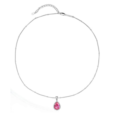 Collar Birthstone Julio Rubí Plata de Ley 925