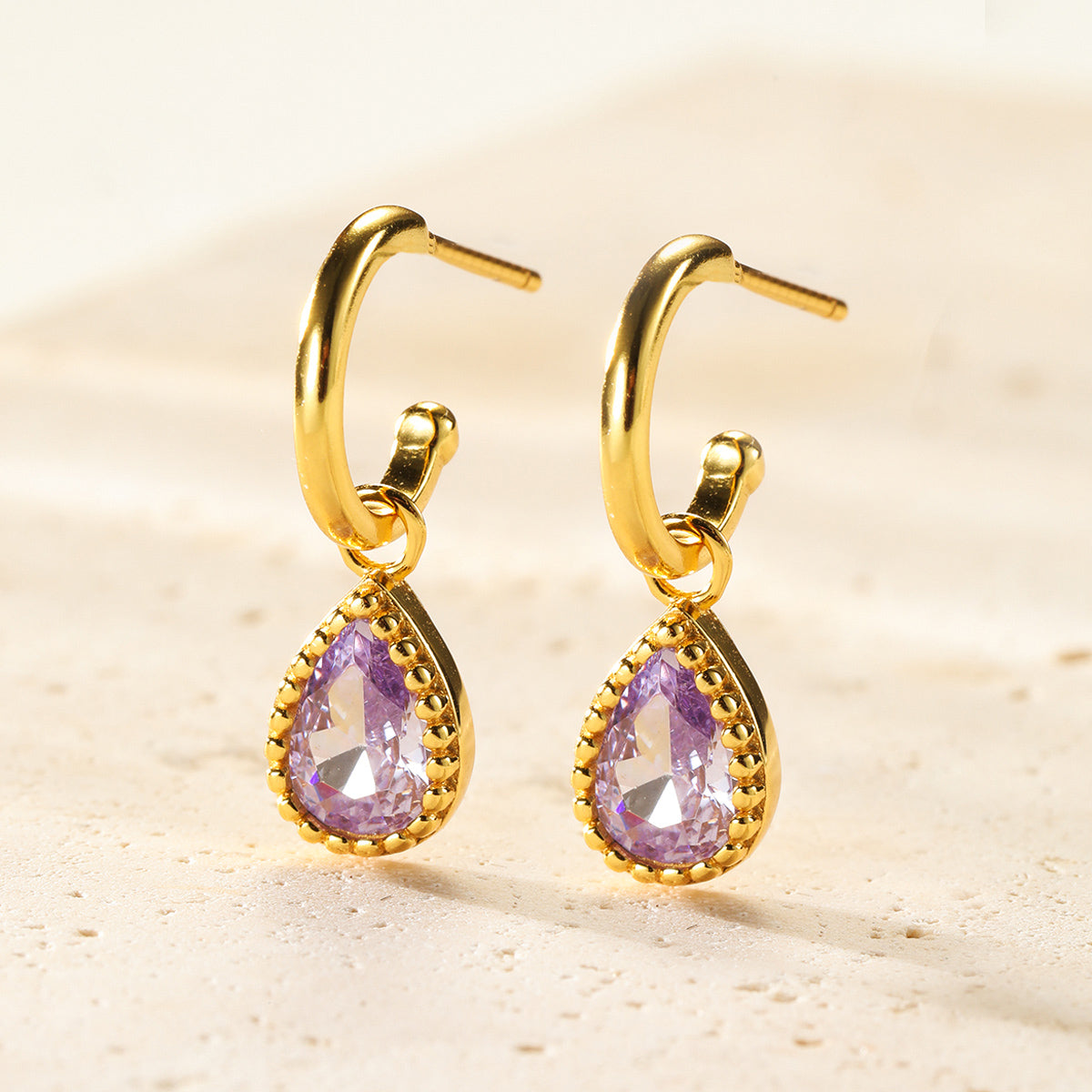 Juni Alexandrit Geburtsstein Creolen Sterlingsilber