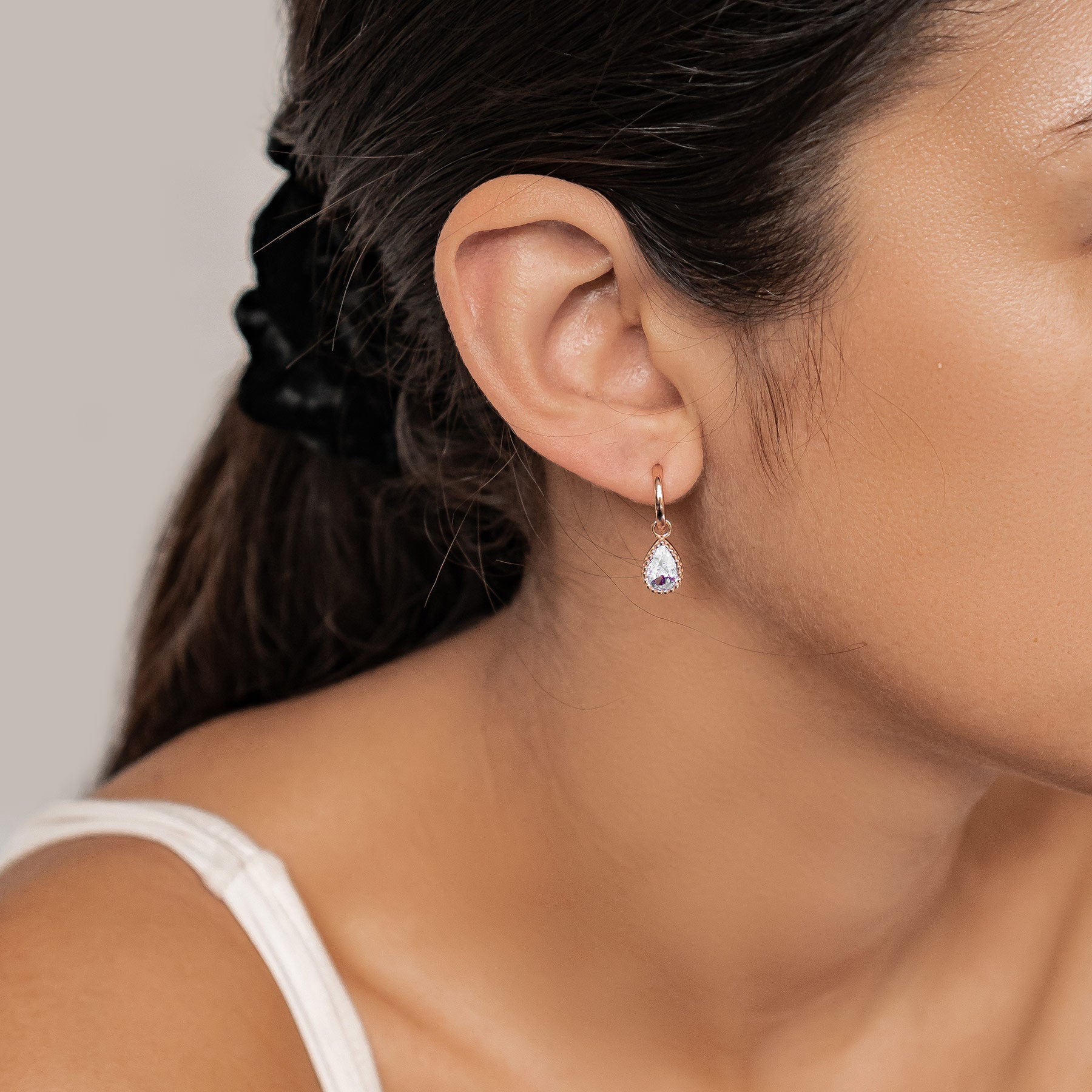 Juni Alexandrit Geburtsstein Creolen Sterlingsilber