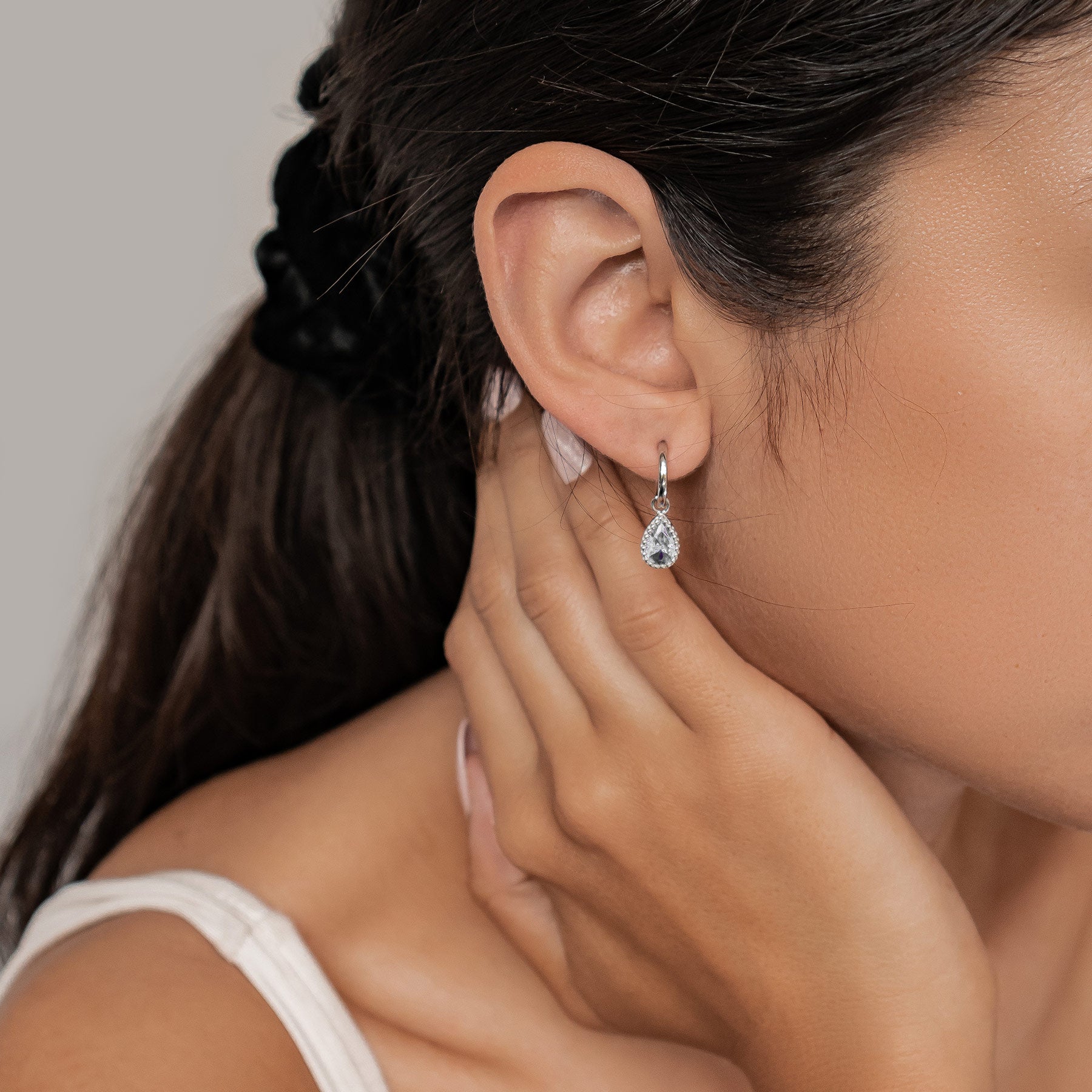 Juni Alexandrit Geburtsstein Creolen Sterlingsilber